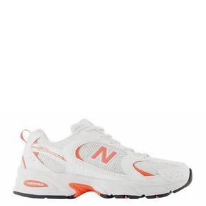 NEW NEW BALANCE women's 530 sneakers in white/orange